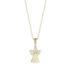 9ct Yellow Gold Angel Pendant