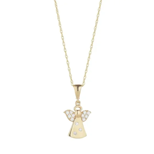 9ct Yellow Gold Angel Pendant