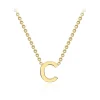 9CT YELLOW GOLD 'C' INITIAL ADJUSTABLE NECKLACE
