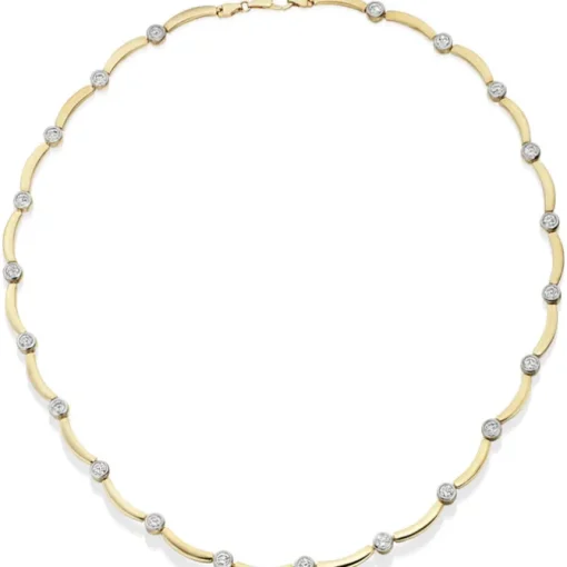 9ct Yellow Gold CZ Necklace