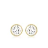 9CT YELLOW GOLD CZ ROUND STUD EARRINGS