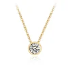 9CT YELLOW GOLD CZ SLIDER NECKLACE