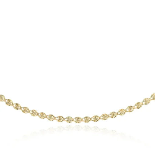 9CT YELLOW GOLD DIAMOND CUT FORZATINA CHAIN Necklace