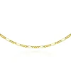 9CT YELLOW GOLD DIAMOND CUT FIGARO BELCHER CHAIN