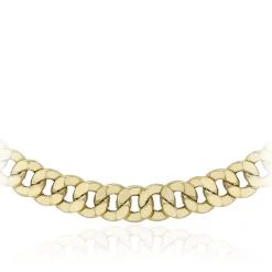 9CT YELLOW GOLD DIAMOND CUT ROUND-LINK CURB CHAIN Necklace