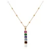 9ct Yellow Gold Family Birthstone Bar Necklace