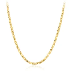 9ct Yellow Gold Flat Curb Chain Necklace