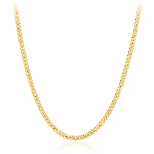 9ct Yellow Gold Flat Curb Chain Necklace