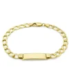 9CT YELLOW GOLD FLAT DIAMOND CUT CURB BRACELET