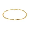9ct Yellow Gold Hollow Dimaond Cut Figarope Bracelet