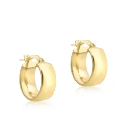 9CT YELLOW GOLD HOOP CREOLE EARRINGS