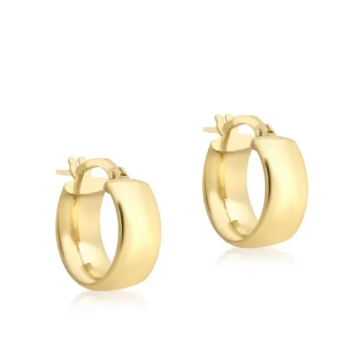 9CT YELLOW GOLD HOOP CREOLE EARRINGS