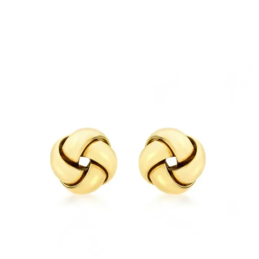 9CT YELLOW GOLD KNOT STUD EARRINGS
