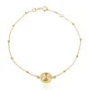 9ct Yellow Gold Rainbow Circle Adjustable Trace and Ball Bracelet