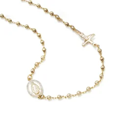 9ct Yellow Gold Rosary Bead Necklace