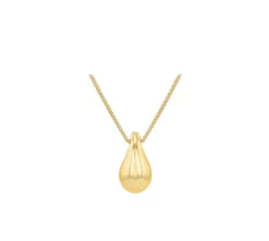 9ct Yellow Gold Small Teardrop Necklace