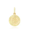 9CT YELLOW GOLD ST CHRISTOPHER ROUND SATIN PENDANT