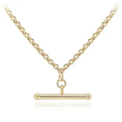 9ct YELLOW GOLD T-BAR BELCHER CHAIN