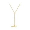 9ct Yellow Gold T-Bar Diamond Cut Trace Chain Necklace