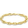 9CT YELLOW GOLD TRIANGLE-TUBE 'PRINCE OF WALES' BRACELET