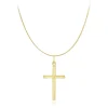9CT YELLOW GOLD TWIST CROSS PENDANT NECKLACE