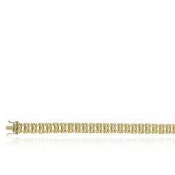 9ct Yellow Panther Light Ripple Bracelet