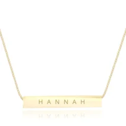 Erin 9ct 3D Bar Necklace