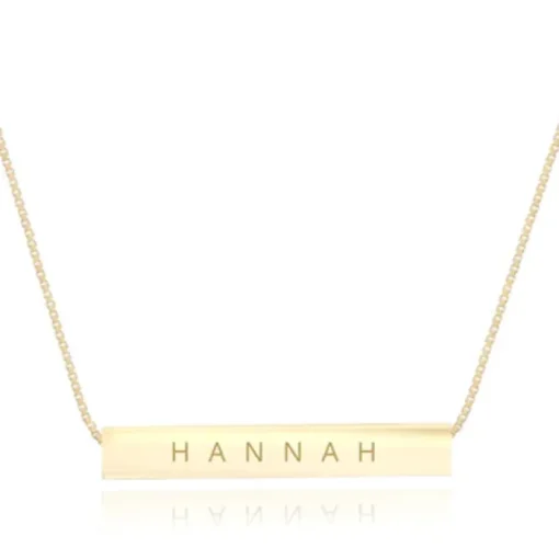 Erin 9ct 3D Bar Necklace