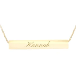 Erin 9ct 3D Bar Necklace