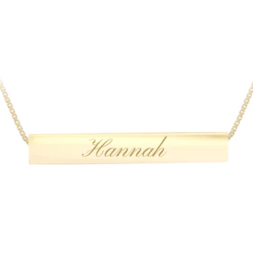 Erin 9ct 3D Bar Necklace