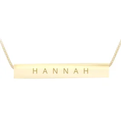 Erin 9ct 3D Bar Necklace