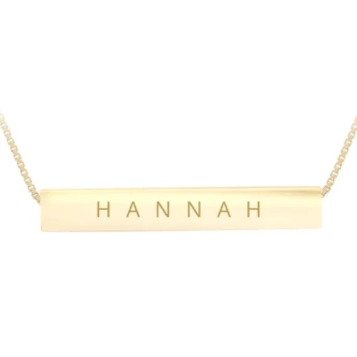 Erin 9ct 3D Bar Necklace