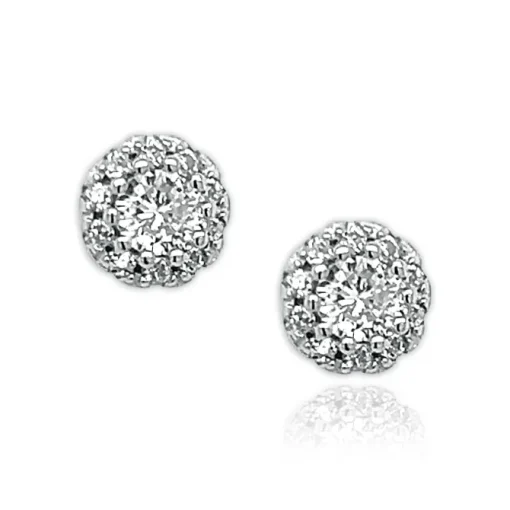 First Communion CZ Stud Earrings