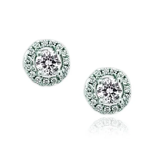 First Communion CZ Stud Earrings