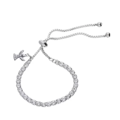 First Communion Tennis Bracelet & Angel Charm