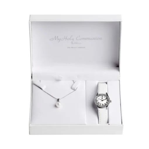 First Holy Communion Watch and Pearl Chain Set