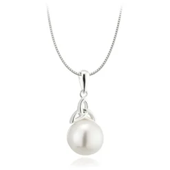 Fresh Water Pearl Trinity Pendant Necklace