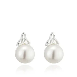 Fresh Water Pearl Trinity Stud Earrings