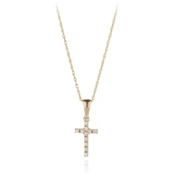 GOLD SMALL CZ CROSS