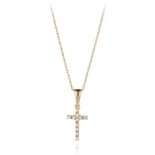 GOLD SMALL CZ CROSS