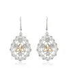 Irish Lace Sterling Silver Rose Gold Trinity Knot Earrings