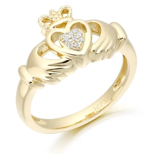 9K Gold Claddagh Ring