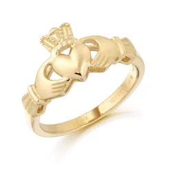 9K Gold Ladies Plain Claddagh Ring