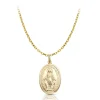 9K Gold Miraculous Medal ROUND BELCHER CHAIN NECKLACE