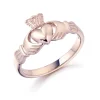 9K Rose Gold Ladies Plain Claddagh Ring