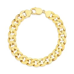 9k Yellow Gold Curb Link Chain Bracelet