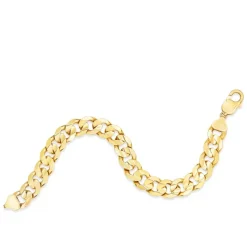 9k Yellow Gold Curb Link Chain Bracelet