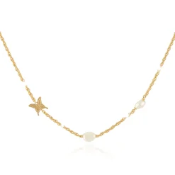 Rebecca Butterfly Pearl Necklace