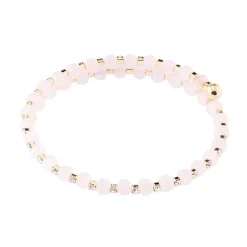 Rebecca My World Bracelet in Hard Powder Stone and Zircons