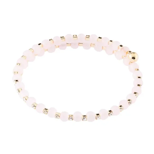 Rebecca My World Bracelet in Hard Powder Stone and Zircons